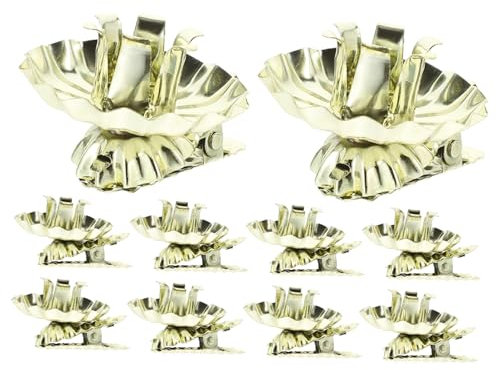 QUMIIRITY 10stücke Kerzenhalter Für Weihnachtsbaum Weihnachtsbaumkerzenhalter Aus Eisen Kerzenhalter-Clip Für Baumkerzen Weihnachtsbaum-kerzenhalter-Dekoration Baum-Kerzen-Clip Weihnachtsdek