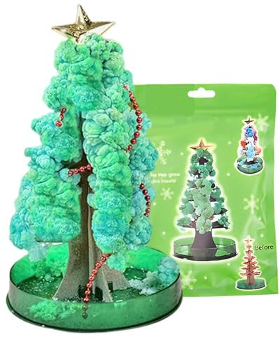 Magischer indischer Weihnachtsbaum | Spielzeug aus Papier, magisches Wachstum in Blumen, Dekoration für Muttertag, Papierbaum, präsentiert Neuheiten-Sets für den