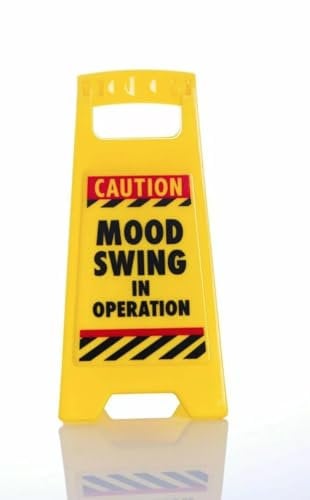 Desk Warning Sign Mood Swing In Operation Office Funny Secret Santa Adults Novelty Gift