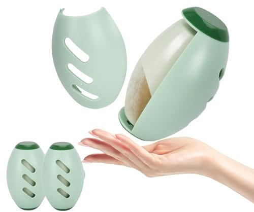 Fiohiros 2 rodillos de pelusa reutilizables, rodillo adhesivo lavable, rodillo de pelusa reutilizable portátil, bola de rodillo de pelusa reutilizable, rodillo adhesivo reutilizable de silicona (verde