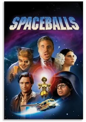 UARJIRUHR Spaceballs Poster, Raumdekoration, Leinwand, künstlerisches Poster, Wandkunst, Schlafzimmer-Dekor, Poster für Zimmer, ästhetisch, 50 x 75 cm, ungerahmter Stil