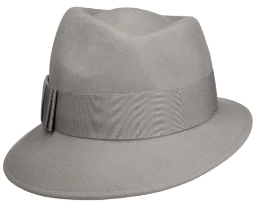 LIERYS Asym Damenhut Filzhut Ripsband Made in Italy Damen Sommer Winter