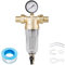 Filtro dell'acqua riutilizzabile: 1 pollice, filtro per acqua prefiltro per sedimenti, combinazione di filtri con adattatore da 3/4, prefiltro lavabile per collegamento domestico