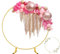 Riesiges rundes goldenes Metall-Ballon-Blumenbogen-Set, abnehmbarer 2 m langer Hochzeitsbogenständer, leicht zu tragen und wiederverwendbar, beste Dekoration für Party-Geburtstage