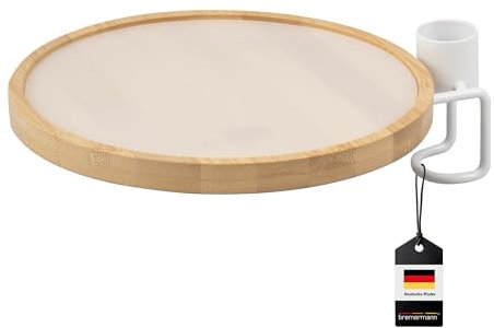 bremermann Zusatz-Pflanzenteller für Teleskop-Blumenregal aus Bambus (Weiß)