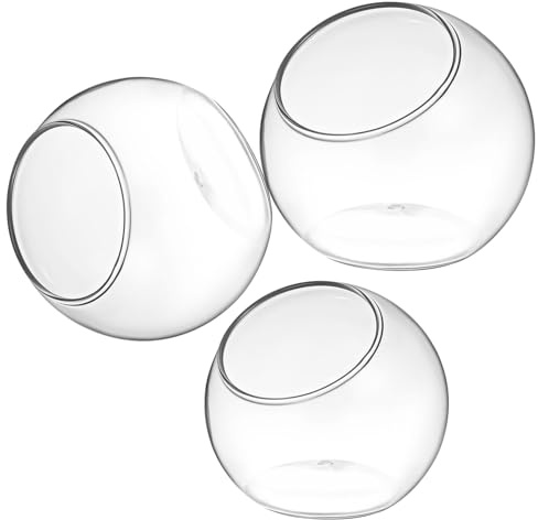 JOINPAYA 3 pièces Vases Verre Terrarium pour Plantes Pots de Fleurs Transparente pour Décoration de Bureau Conteneurs Horticulture Hydroponique