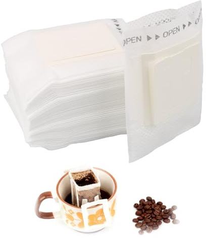 100Pcs Hanging Ear Drip Coffee Bag for Cup Coffee Filter Bag Food Grade Disposable Drip Coffee Paper Filters Bag Perfect for Most Cups Travel Office Home and Outdoor On The Go