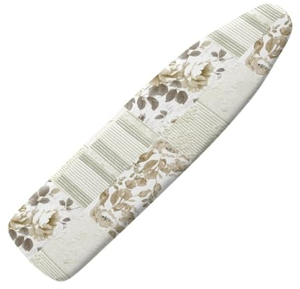 Ironing Board Covers 110 x 35cm Padded Flower Bungee Elasticated, Resists Scorching and Easy Fit Mini & Portable Ironing Boards Cover