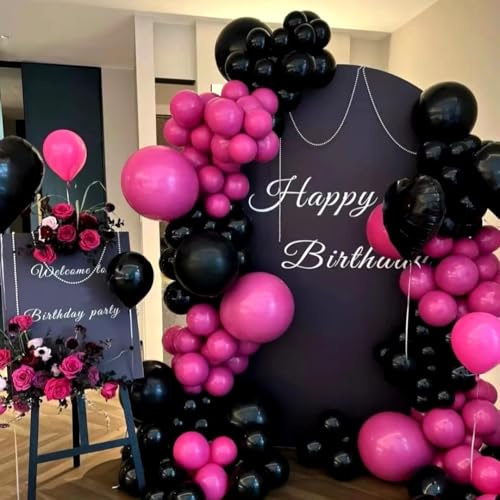 Kit Arco Palloncini Rosa Nera