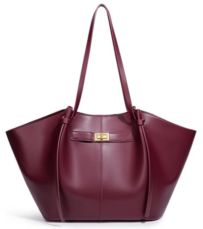 Youlity Leder Tote Bag Damen Shopper Tasche Groß Henkeltasche Hobo Handtasche Vintage Schultertasche für Arbeit Schule Einkauf Reisen Büro