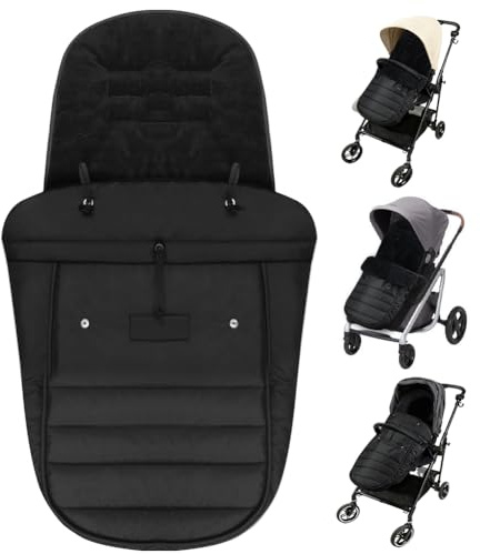 AOOWU Chanceliere Bebe Poussette, Imperméable Chanceliere Universelle pour Poussette, Sac de Couchage Bébé Hiver Chaud Couverture Emmaillotage, pour Poussette, Landaus, Buggy, Siège Auto, Lits Bébé