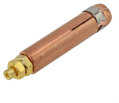 Spannzangenfutter für Kondensator-Entladungsbolzen, Schweißgerät, Taschenlampe, kompatibel mit M5/M6/M8 Bolzen, Kupfermaterial, 43,05 mm Länge (M6)