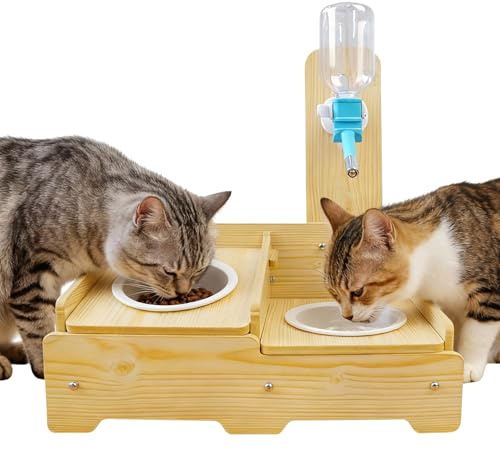 Dog Water Fountain - Automatic Height Adjustable Non-Slip Water Dispenser for Dogs - Puppy Cat Pet Indoor Outdoor Home Garden Yard