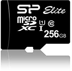 Silicon Power Tarjeta de Memoria MicroSD SDXC UHS-I 256 GB, Clase 10, con Adaptador, hasta 85 MB/s Lectura