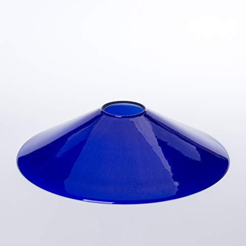 Cristal de repuesto azul cobalto para apertura E27, 20 cm, 25 cm, 30 cm, pantalla de repuesto, 250 mm