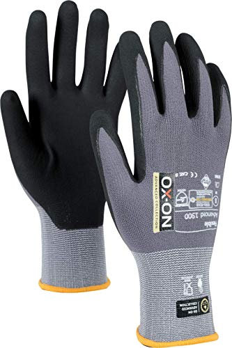 HandschuhMan. OX-ON Flexible Advanced 1900 Nitril Montagehandschuhe Größe 6-12, langlebig und touchscreenfähig, Super Passform (8/M)