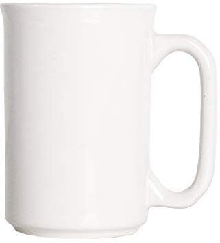 Weiße Kaffeetasse, 340 ml