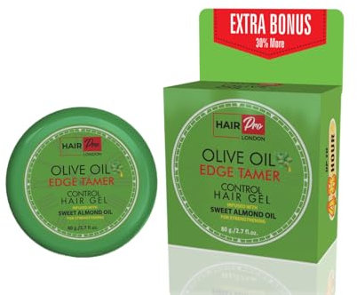 Hairpro London Olivenöl-Haargel, angereichert mit süßem Mandelöl, 80 g