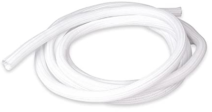 Hicab Kabelschlauch selbstschließend 3 m, 13 mm, weiß, geschlitzt | Geschlitztes Gewebe, rollt sich selbst zu - Kabel einlegen statt fädeln, Austritt an jeder Stelle, bissfest für Haustiere