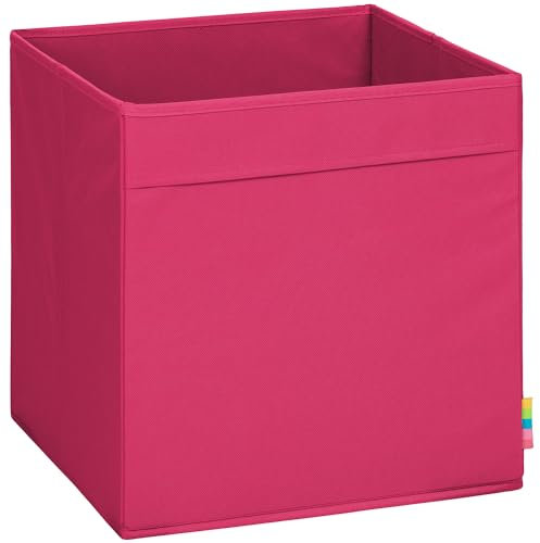 Storanda | Aufbewahrungsbox Regal | Faltbare & Extra Stabile Kallax Boxen Aufbewahrung | Aufbewahrungskorb Regalbox für Würfelregal | Ideal für Zuhause & Kinderzimmer | 33x33x33 cm | Dunkelrot