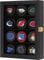 Mstrse 12 Hockey-Puck-Vitrine, Puckhalter, Wandhalterung, Schrank, Ständer, Schattenbox mit Glastür, abschließbar