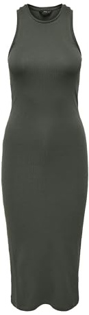 ONLY Women's Onlbelfast S/L Midi Dress JRS Noos Dress (Pack of 1)