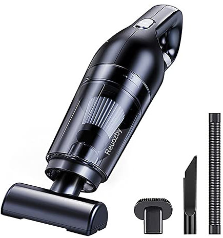 Handheld Vacuum Cordless,[Upgraded] 10000Pa Car Vacuum Cleaner, Rueozby Mini Car Hoover, Lightweight, 3 in 1 Sucking Blowing Pumping for Home Car Cleaning,Pet Tool (Black)
