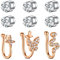 Mayhoop Fake Nasenpiercing Gefälscht Fake Nasenring Fake Nose Ring Faux Nasenring Fake Ohr Helix Cartilage Piercing 9Stk Rosegold