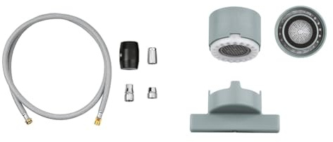 GROHE Flexible pour mitigeur de cuisine avec douchette extractible, Chromé, 48293000 (Import Allemagne) & 48275000 48275000-Minta Recambio aireador Para fregadero, Argent