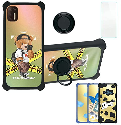 Aroepurt Coque pour Klipad KL605 KL608 608 Coque Compatible avec Klipad KL605 KL608 608 Coque Étui [avec Trempé 9H Protection D'écran] Case Support de Bague PC + Silicone DJH-PZX