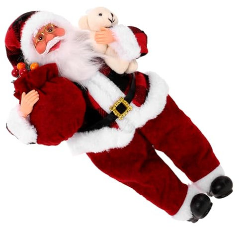 Garneck 1stk Weihnachtsmann Weihnachtsdeko Weihnachtsspielzeug Spielzeuge Wohnkultur Weihnachten Deko Santa Puppe Ornament Elektrische Puppen Baumwolle Musik Ornamente