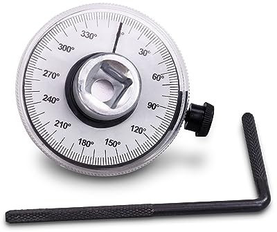 ENVA Drehwinkel Messgerät mit Winkelskala 1/2 Zoll 12,5mm Präzises Messen von Drehwinkeln mit Innenvierkant-Antrieb von 0° bis 360°