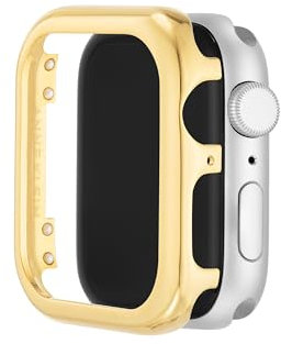 Anne Klein Premium Crystal Bumper Kompatibel mit Apple Watch Nahtlose Passform Einfache Installation Bumper für Apple Watch Gold 41mm WK/2006GPGP41