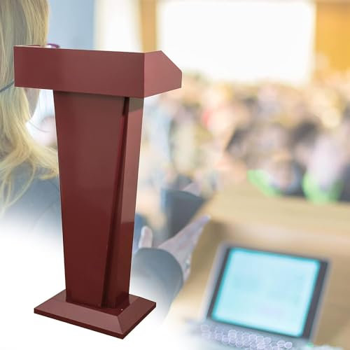 BKEKM Luxuriöses Rednerpult, Robustes Podium, Rednerpult, Metall, Konferenztisch, Hotel-Willkommensrezeption, tragbares Stehpult