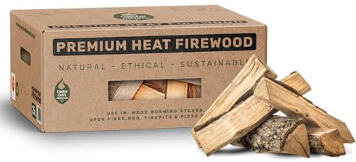 Bois de Chauffage de qualité supérieure séché au Four Bois Dur Dense pour Une Combustion Longue et Une Chaleur élevée. Idéal pour Les poêles à Bois, Les Feux Ouverts, Les foyers, Les Fours à Pizza,