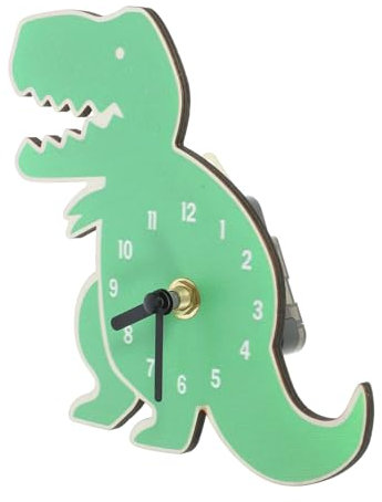 LIFKOME Dinosaurier Wanduhr Für Kinderzimmer Leise Bunte Niedliche Wanddekoration Mit Großen Zahlen Für Spielzimmer Und Schlafzimmer Zeitlernförderung