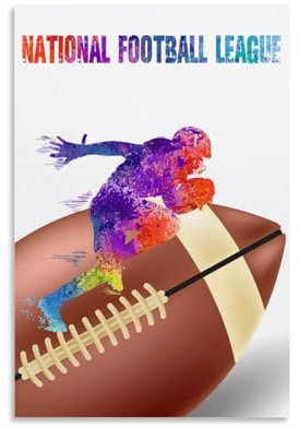 Buntes Poster mit NFL-Spielern, Wandkunst, Poster, Geschenk für Freunde, Schlafzimmer, Wohnzimmer, Dekoration, modernes ästhetisches Poster, dekorative Malerei, Leinwand, Wandposter und Kunstdruck,
