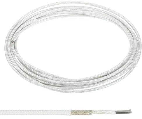 PATIKIL 13Ft 13AWG Mica High Temperature Wire, -60-450 Degrees Celsius Nickel Plated Copper Wire Glass Fiber Insulated Heat Resistant Electronical Flexible Cable Used in Harsh Environment