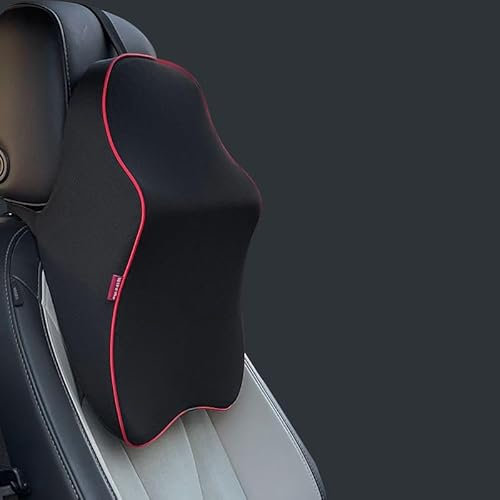 MMHGFIR Auto Nackenkissen für Kopfstütze, für Mercedes Benz CLS Shooting Brake X218 2012-2017 Autokissen Aus Leder Und Memory Foam, Reisekissen Zur Nackenstütze,Bequemes/Atmungsaktives,A