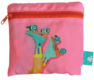 Portico Designs Ltd Emily Brooks - Borsa shopper pieghevole e riutilizzabile, con pattini a rotelle, colore: rosa brillante, rosa, Taglia unica, Contemporaneo