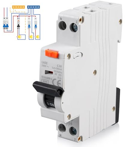 Interruptor Diferencial, Diferencial Superinmunizado, Interruptor Magnetotérmico Diferencial, 30 Ma 1p+N 6 Ka Salvavidas Interruptor Diferencial, Con Protección Sobrecorriente Y Fugas Disyuntor