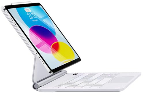 Funda para iPad (A16) de 11ª y 10ª generación con teclado, funda magnética estilo mágico para iPad de 11 pulgadas 2025 y 10ª generación de 10.9 pulgadas, trackpad multitáctil, retroiluminado, soporte