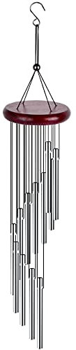 Carillon éolien pour jardin et extérieur - Petit carillon éolien en métal avec 12 tubes longs en alliage d'aluminium pour un son de lissage naturel - Carillon éolien cadeau pour jardin, balcon