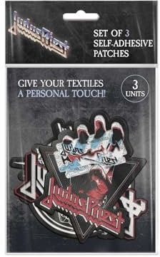 Grupo Erik - Set de patchs thermocollants Judas Priest | Set de 3 patchs adhésifs pour tissus, patchs personnalisés Judas Priest, patchs de groupes metal, patchs de musique, gadgets