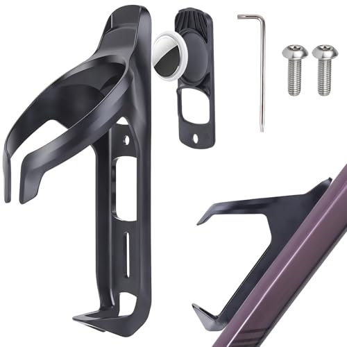 Airtag Fahrrad versteck mit Flaschenhalter, Airtag Halterung Fahrrad, Fahrradhalterung für Apple Air Tag[Schwarz]