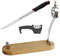 CUPERINOX Soporte Jamonero Plegable | Jamonero Giratorio | Jamonero de Bambú con Cuchillo Profesional, Afilador y Funda para Jamón | Elite Collection