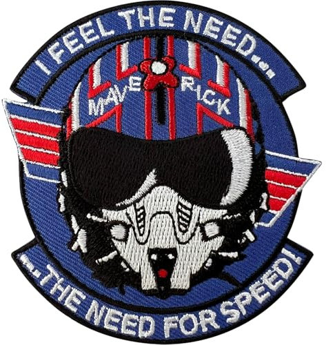 Aufnäher / Aufnäher, Motiv: United States Navy Air Force, zum Aufbügeln oder Aufnähen, für Kleidung, Pilotenkostüm, bestickt, Maverick-Stickerei, Applikation, Motiv-Aufkleber