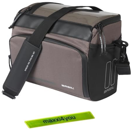 Basil Move Lenkertasche 7-8 Liter Braun inkl. maxxi4you Reflexband