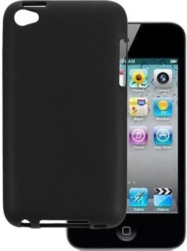 OAGELIM Hülle kompatibel mit iPod Touch 4 Case Stoßfeste TPU Weiche Flexible Schützende Handyhülle mit Kratzfestigkeit und Militärischer Fallschutz (Schwarz)