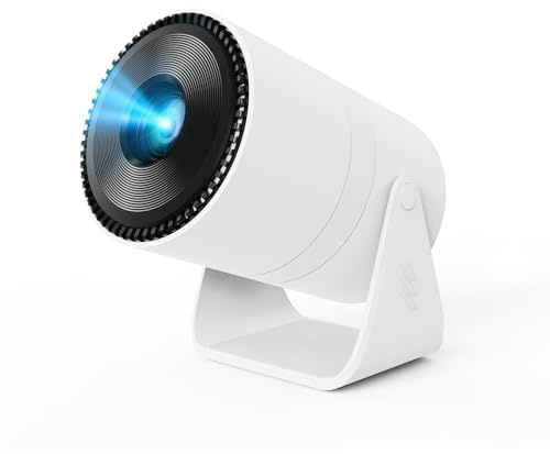 【Electric Focus】Mini Projector, Support 4K 1080P Portable Projector with Dual Band WIFI6 and Bluetooth 5.2, 150 ANSI, 180° Rotatable, Auto Keystone Correction,45-150 Screen Video Projector